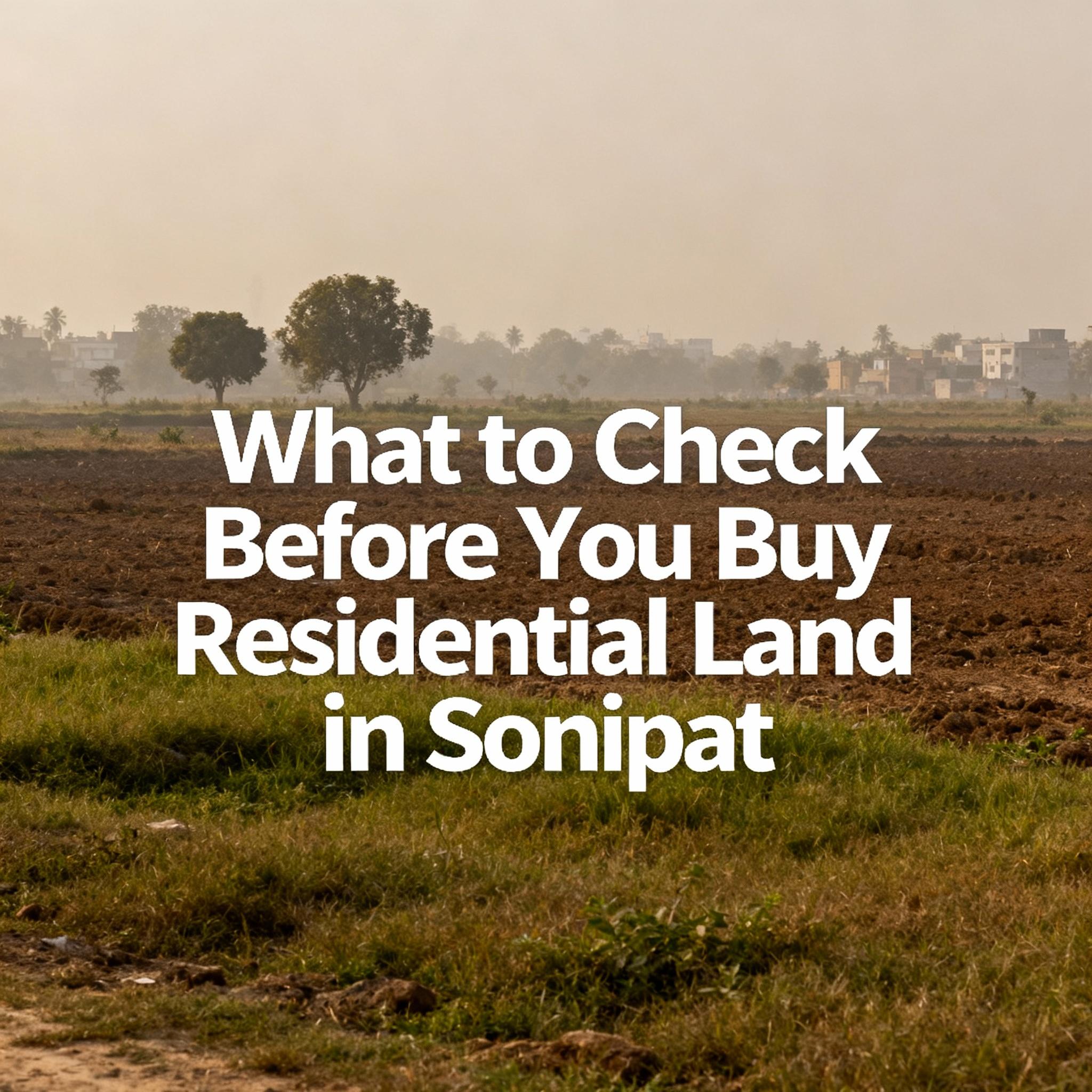 What to Check Before You Buy Residential Land in Sonipat