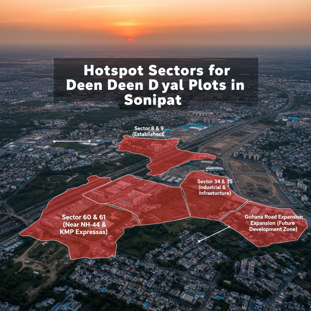 Hotspot Sectors for Deen Dayal Plots in Sonipat